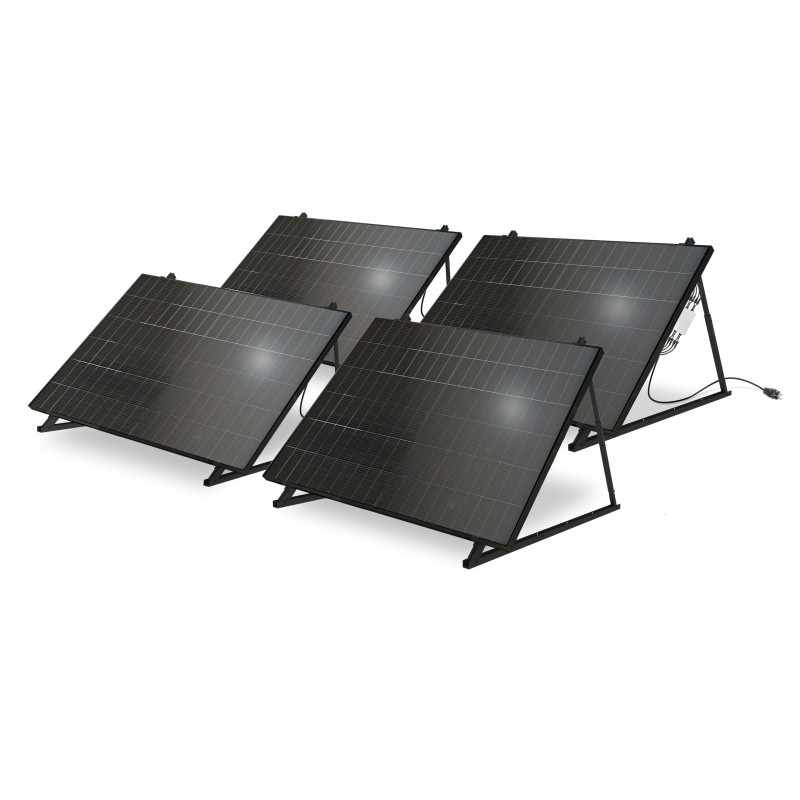 Mecafer Kit Solaire Bifacial 2000W Plug and Play 4 Panneaux FullBlack, Mecafer Kobleo