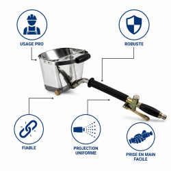 Mecafer Pulverisateur Pneumatique Godet de 4 L Poids 2.6 kg Compact, Mecafer Kobleo
