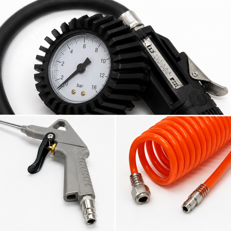 Mecafer Kit Accessoires Pneumatiques Coloris Noir, Gris, Rouge Fiable, Mecafer Kobleo