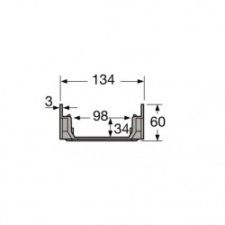 Nicoll Caniveau bas CONNECTO® Nicoll CAB773 classe A15 gris clair 500mm Kobleo