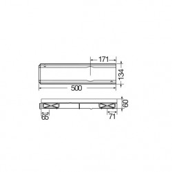 Nicoll Caniveau bas CONNECTO® Nicoll CAB773 classe A15 gris clair 500mm Kobleo