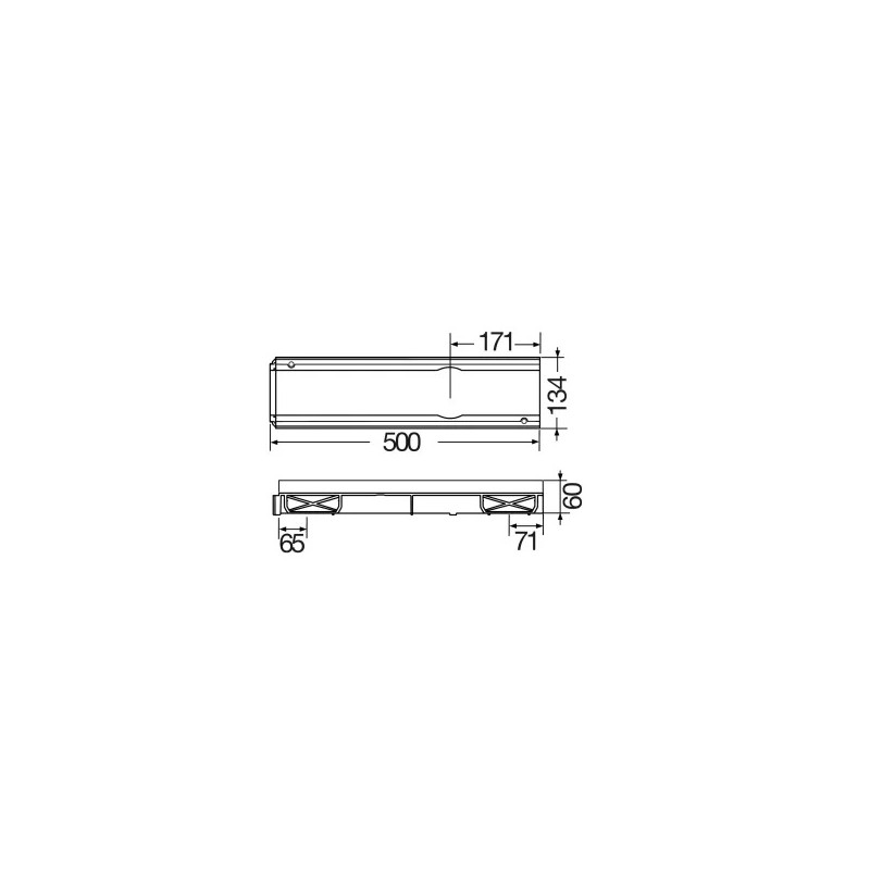 Nicoll Caniveau bas CONNECTO® Nicoll CAB773 classe A15 gris clair 500mm Kobleo