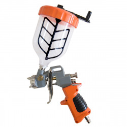 Mecafer Pistolet Peinture Pneumatique 2.5 3 bar Coloris Orange Fiable, Mecafer Kobleo