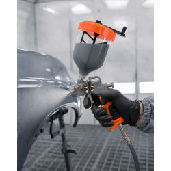 Mecafer Pistolet Peinture Pneumatique 2.5 3 bar Coloris Orange Fiable, Mecafer Kobleo