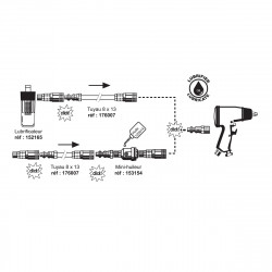 Mecafer Cle a Choc Pneumatique Demi Pouce Poids 2.42 kg Couple 570 Nm, Mecafer Kobleo