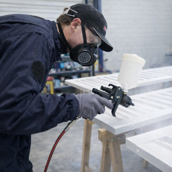 Mecafer Pistolet a Peinture Pneumatique Godet de 600ml Poids 0.75 kg, Mecafer Kobleo