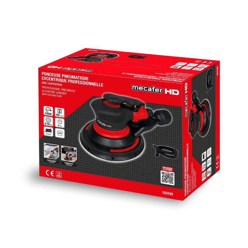Mecafer Ponceuse Orbitale Excentrique Pneumatique Poids 1.31 kg Leger, Mecafer Kobleo