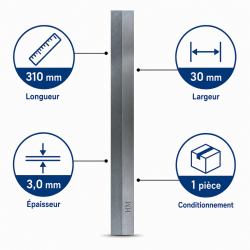 Leman Fer Degauchisseuse HM 310x30x3.0 mm LEMAN Kobleo