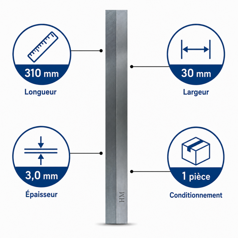 Leman Fer Degauchisseuse HM 310x30x3.0 mm LEMAN Kobleo