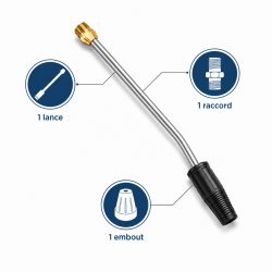 Mecafer Lance Reglable pour Nettoyeur Haute Pression Ergonomique, Mecafer Kobleo