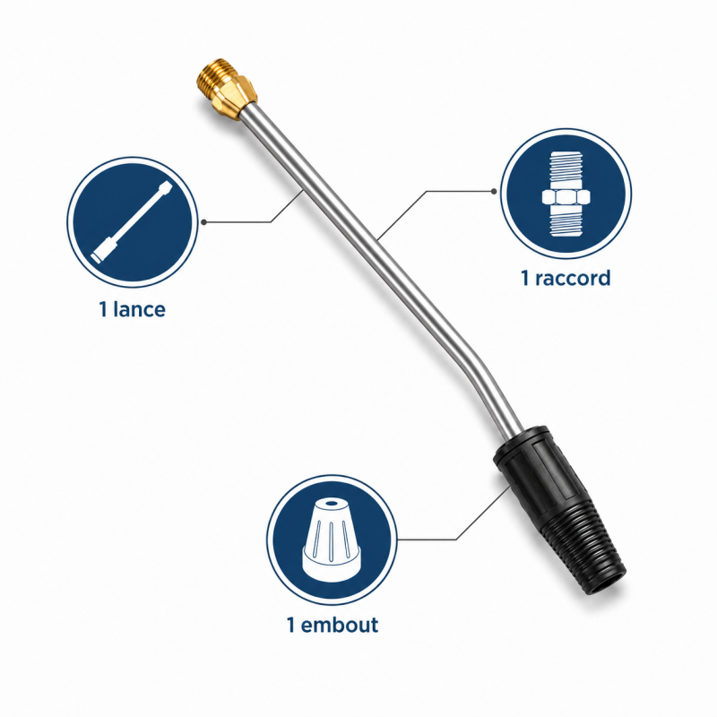 Mecafer Lance Reglable pour Nettoyeur Haute Pression Ergonomique, Mecafer Kobleo