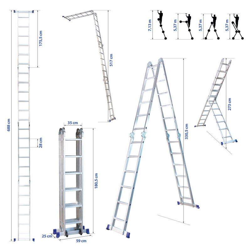 Hoström Echelle articulée Stavalance4x6 Kobleo