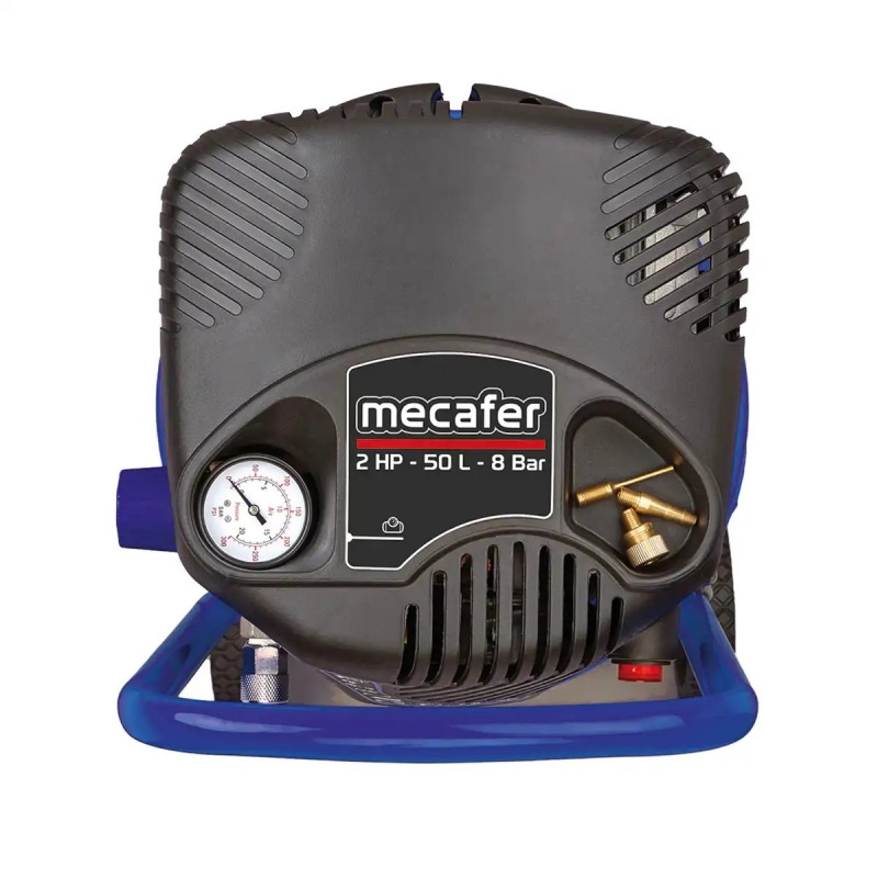 Mecafer Compresseur Vertical 2 HP 8 bar Cuve de 50 L Sonore 97 dB(A), Mecafer Kobleo