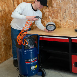 Mecafer Compresseur Vertical 2 HP 8 bar Cuve de 50 L Sonore 97 dB(A), Mecafer Kobleo