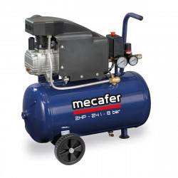 Mecafer Compresseur Horizontal 2 HP 8 bar Cuve de 24 L Lubrifie Leger, Mecafer Kobleo