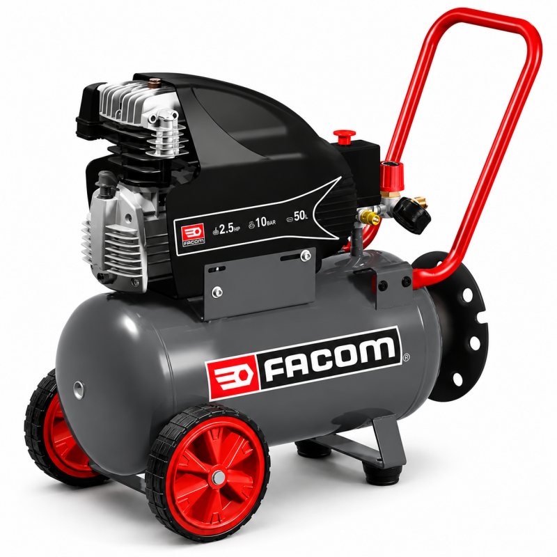 Mecafer Compresseur Pro Coaxial Lubrifie FACOM Cuve de 50 L 10 Bars, Mecafer Kobleo