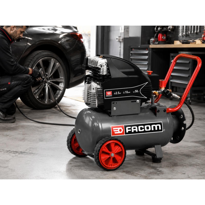 Mecafer Compresseur Pro Coaxial Lubrifie FACOM Cuve de 50 L 10 Bars, Mecafer Kobleo