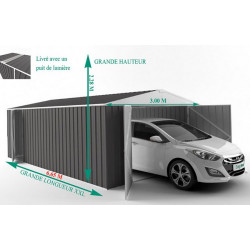 EasyShed Garage EGAR-7530-SG-198 XXL 19,95m2 avec puit de lumière EasyShed Kobleo