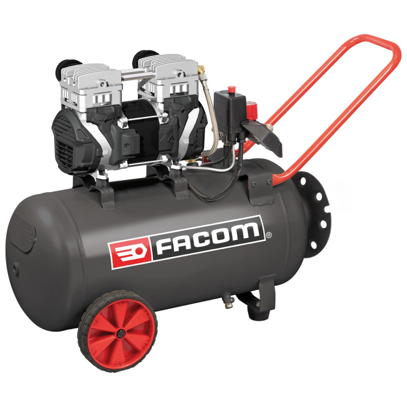 Mecafer Compresseur Silencieux Bicylindre FACOM Silver 50 L 63 dB, Mecafer Kobleo