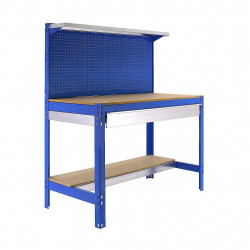 Simon Rack Etabli Simonwork BT3 BOX 1200 bleu/bois 1440x1200x600mm SimonRack Kobleo