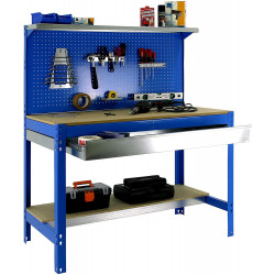 Simon Rack Etabli Simonwork BT3 BOX 1200 bleu/bois 1440x1200x600mm SimonRack Kobleo
