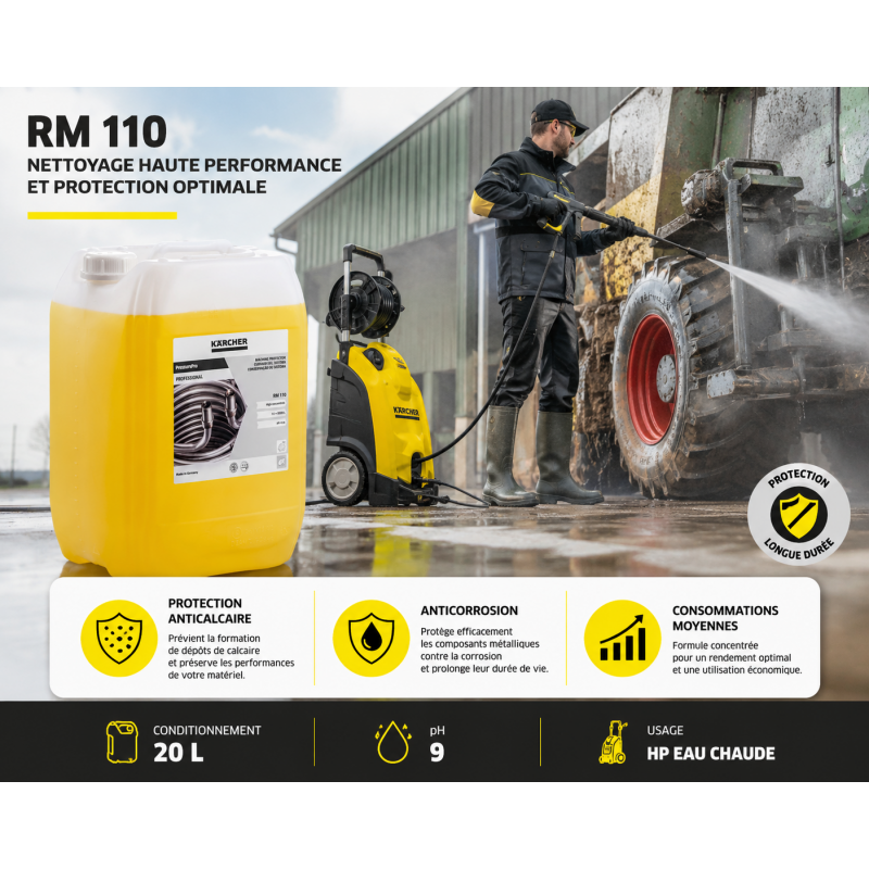 Karcher Agent d'Entretien PressurePro RM 110 Bidon de 20 L pH 9, Karcher Kobleo