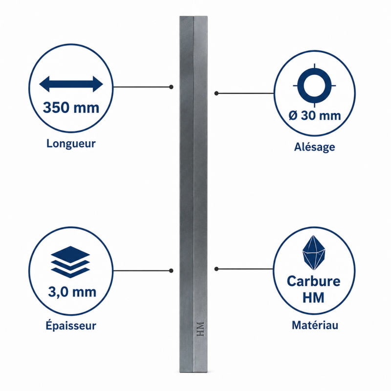 Leman Fer Degauchisseuse HM 350x30x3.0 mm LEMAN Kobleo