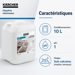 Karcher Agent de Cristallisation FloorPro RM 749 Bidon de 10 L, Karcher Kobleo