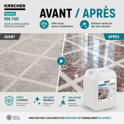 Karcher Agent de Cristallisation FloorPro RM 749 Bidon de 10 L, Karcher Kobleo