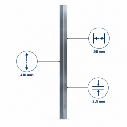 Leman Fer Degauchisseuse HM 410x25x2.5 mm LEMAN Kobleo