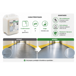 Karcher Agent de Dispersion FloorPro RM 784 Bidon de 5 L pH 8, Karcher Kobleo