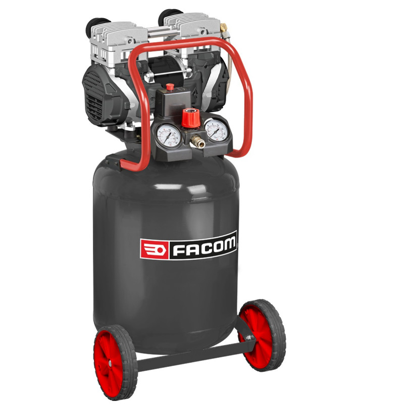 Mecafer Compresseur Vertical Silencieux FACOM Silver 50 L Brancard, Mecafer Kobleo