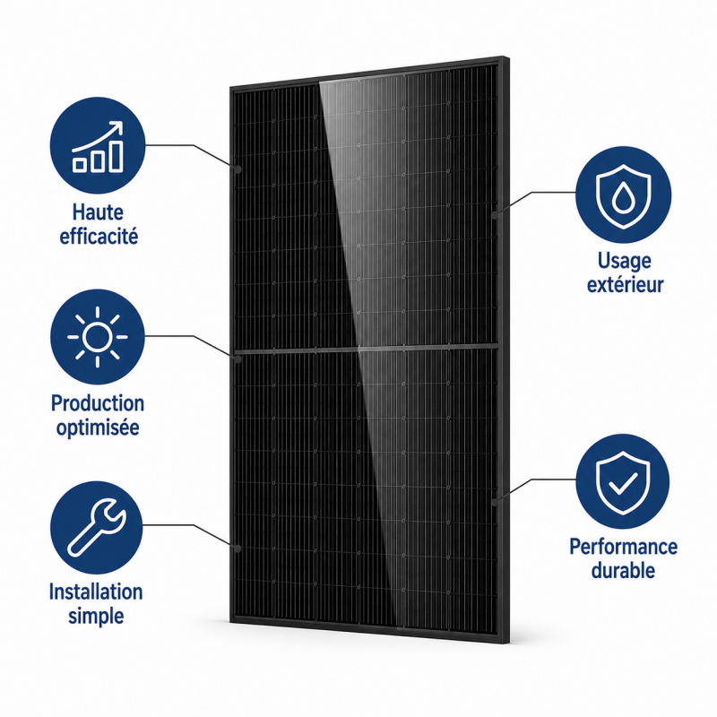 Mecafer Panneau Solaire Bifacial 500W Extension Station PW3600HD, Mecafer Kobleo