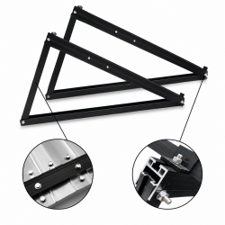 Mecafer Support Trepied Inclinable Aluminium pour Panneau Solaire, Mecafer Kobleo