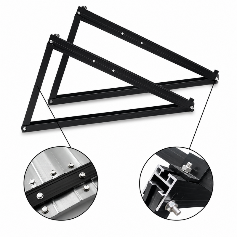 Mecafer Support Trepied Inclinable Aluminium pour Panneau Solaire, Mecafer Kobleo