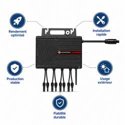Mecafer Micro Onduleur MPPT 2000W IP67 Autoconsommation Plug and Play, Mecafer Kobleo