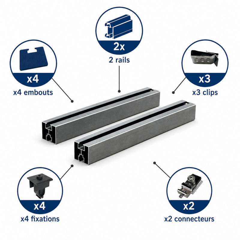 Mecafer Accessoire Solaire Photovoltaique pour Kit Autoconsommation, Mecafer Kobleo