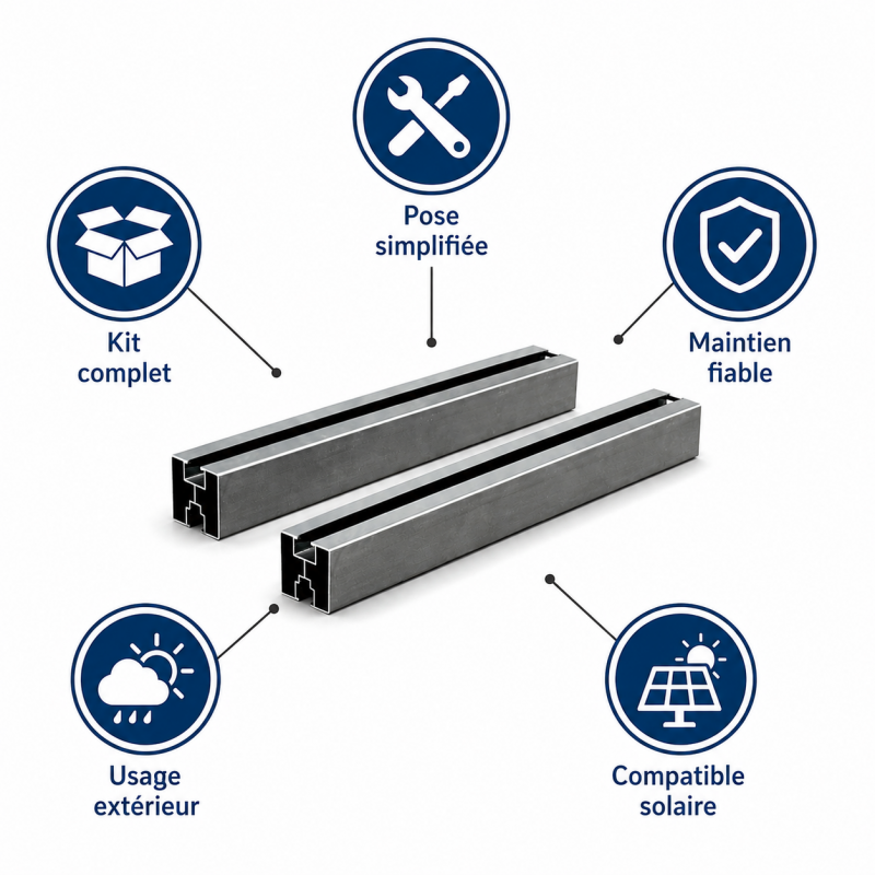 Mecafer Accessoire Solaire Photovoltaique pour Kit Autoconsommation, Mecafer Kobleo