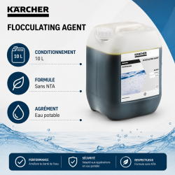 Karcher Agent de Floculation WaterPro RM 5001 Bidon de 10 L, Karcher Kobleo