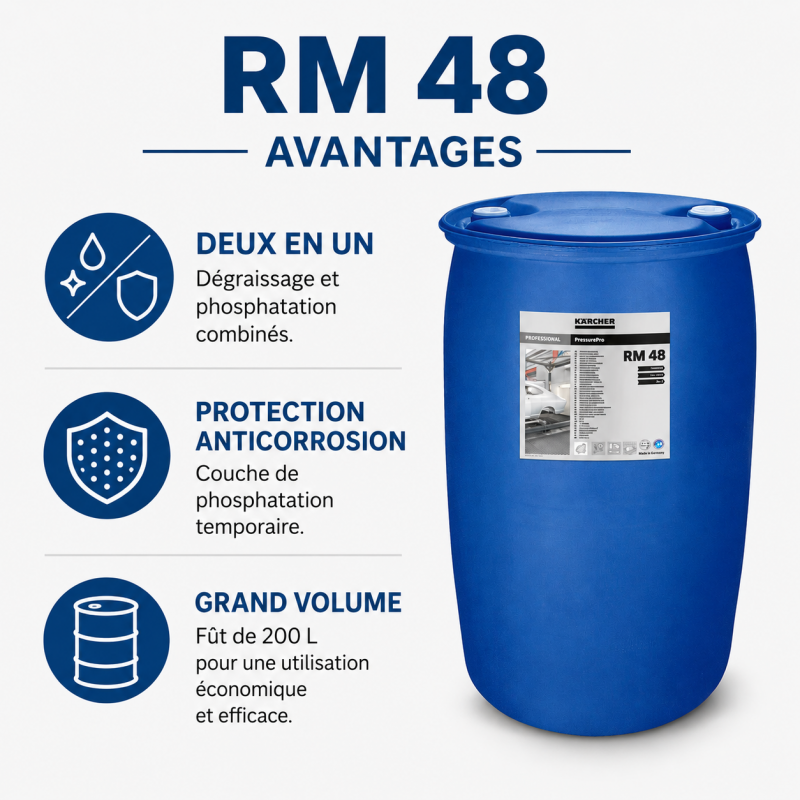 Karcher Agent de Phosphatation PressurePro RM 48 Bidon de 200 L, Karcher Kobleo