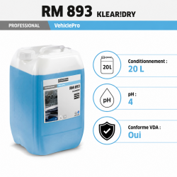 Karcher Agent de Sechage VehiclePro Klear Dry RM 893, Bidon 20 L, Karcher Kobleo