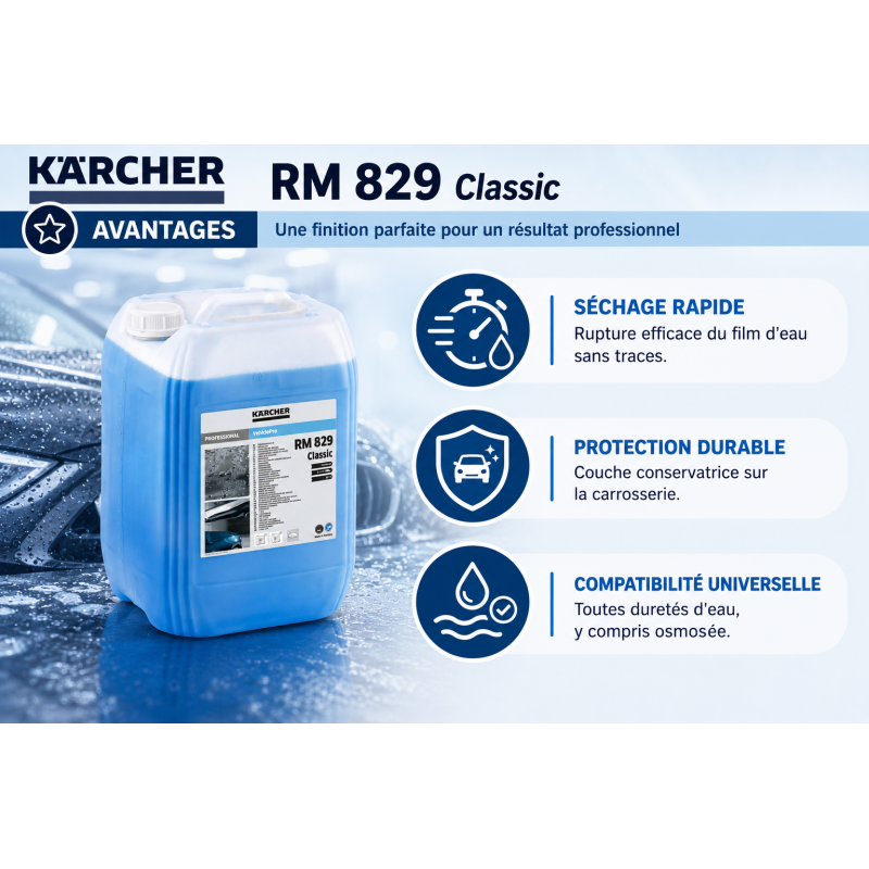 Karcher Agent de Sechage VehiclePro RM 829 Classic Bidon de 20 L, Karcher Kobleo
