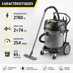 Karcher Aspirateur Eau et Poussieres NT 65 2 Tact2, max. 2760 W, Karcher Kobleo