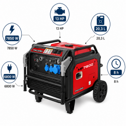 Mecafer Groupe Electrogene Inverter Essence 7850W Moteur de 13 HP, Mecafer Kobleo