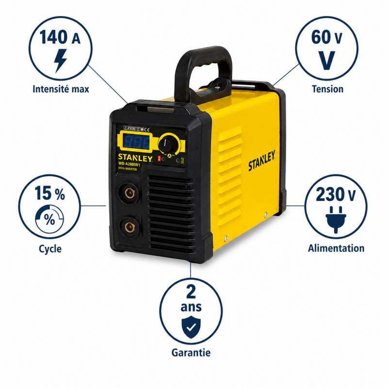 Mecafer Poste a Souder Inverter MMA 140A Kit Complet Cagoule LCD, Mecafer Kobleo