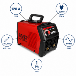 Mecafer Poste a Souder Inverter MMA Compact 120A Electrodes de 3.2 mm, Mecafer Kobleo