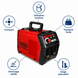 Mecafer Poste a Souder Inverter MMA Compact 120A Electrodes de 3.2 mm, Mecafer Kobleo