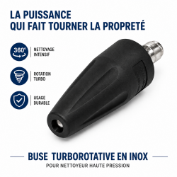 Mecafer Buse Turborotative en Inox pour Nettoyeur Haute Pression, Mecafer Kobleo