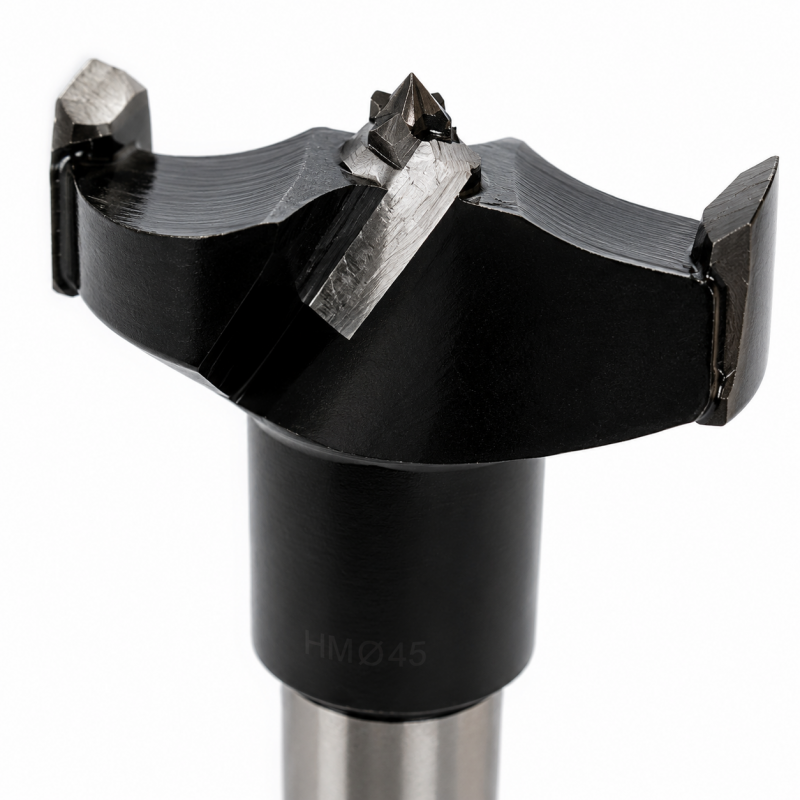 Leman Meche a Bois au Carbure HM a Fond Plat D. 45 mm Pro, Leman Kobleo