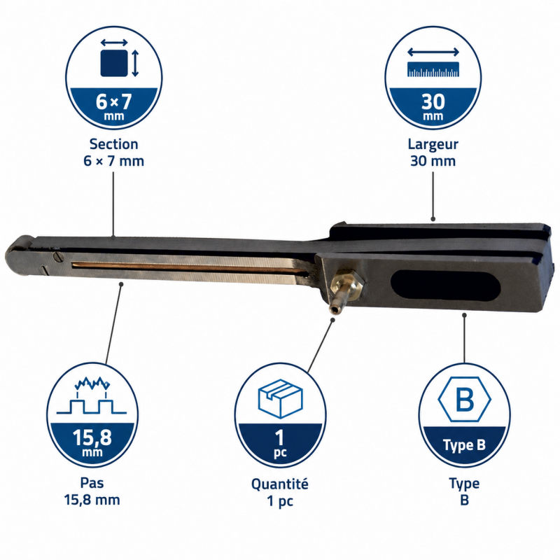 Leman Guide Mortaisage Sect. 6x7 L30 LEMAN Kobleo